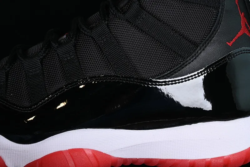 All categories Air Jordan Jordan series basketball shoes Air Jordan 11 OG version Air Jordan 11 "Bred" AJ11 Joe 11 patent leather black and red first year replica high-top basketball shoes 378037-061